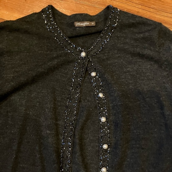 J. McLaughlin 100% Merino Wool Cardigan with Buttons, Size Medium - Picture 3 of 9